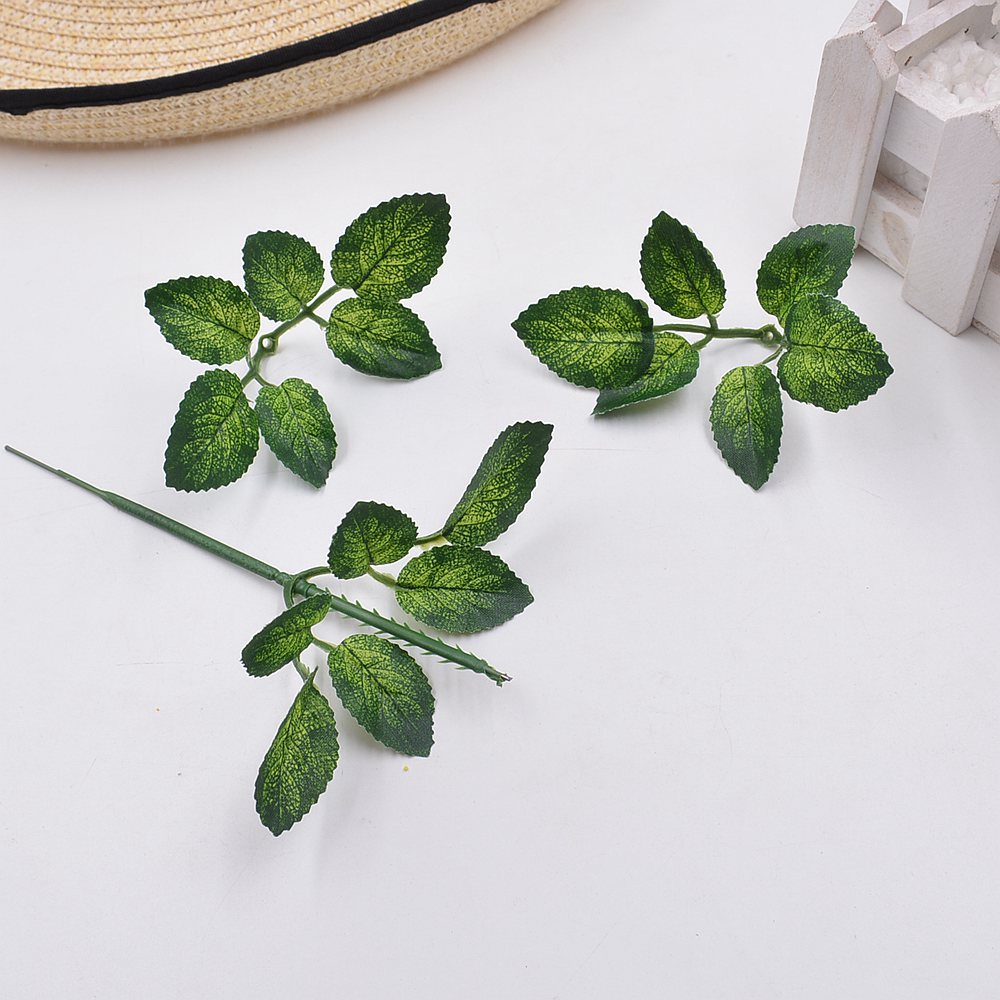 10pcs Artificial Rose Leaves Leaf 6*10cm DIY Scrapbooking Craft Wedding ...