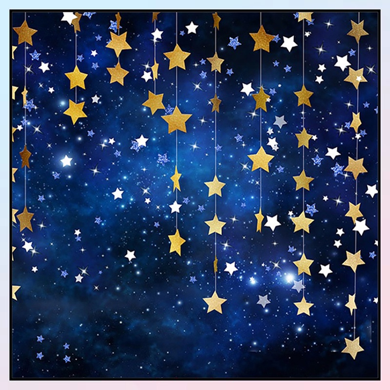 4M Party Paper Banner Glitter Stars Garland Banner Birthday Wedding ...