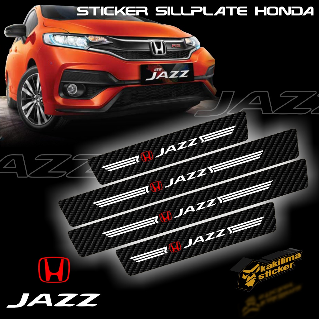 Sticker sill plate carbon Car Door Footrest Protector Honda Brio ...