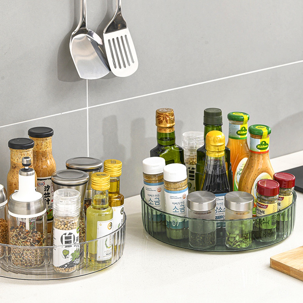 360 Rotating Kitchen Rack Rotate Kitchenware Organizer Seasoning ...