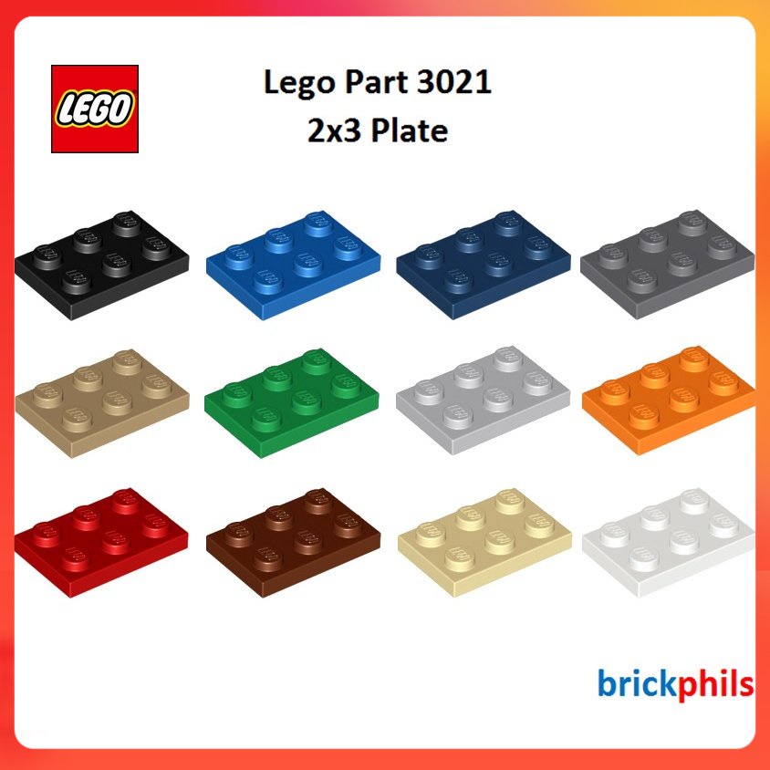 Lego Part 3021 - 2x3 Plate (5pcs per Lot) | Shopee Philippines