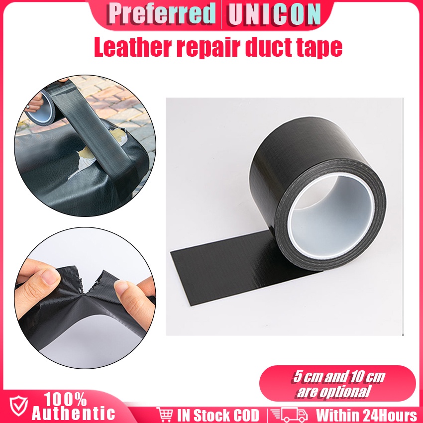 10M Black Leather Repair Tape Waterproof Cloth Tape 5cm/10cm for Repair