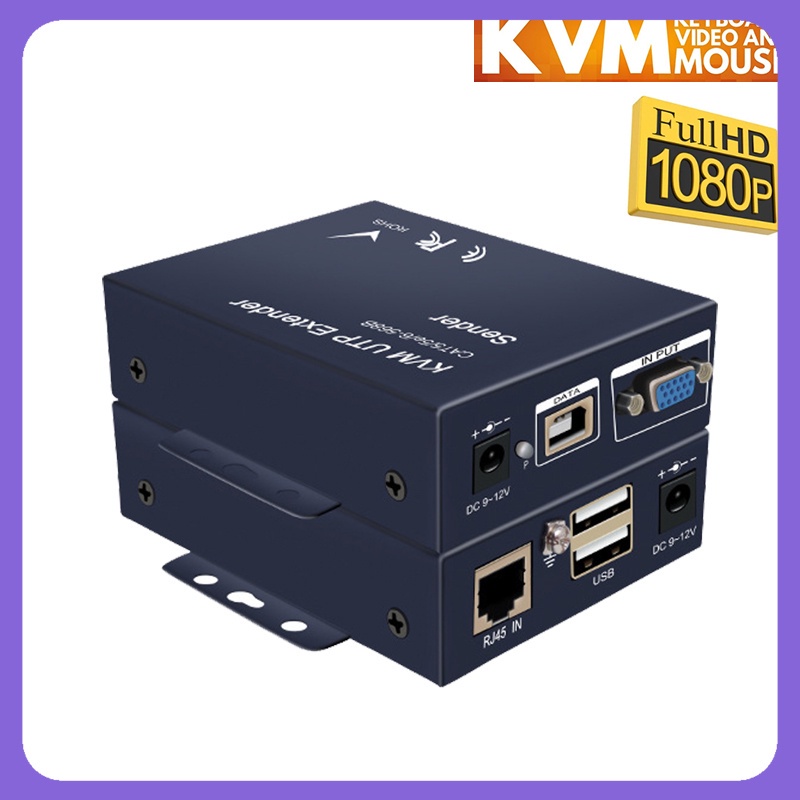 1080P USB VGA KVM Extender over Cat5e/6 Cable to 100M/200M