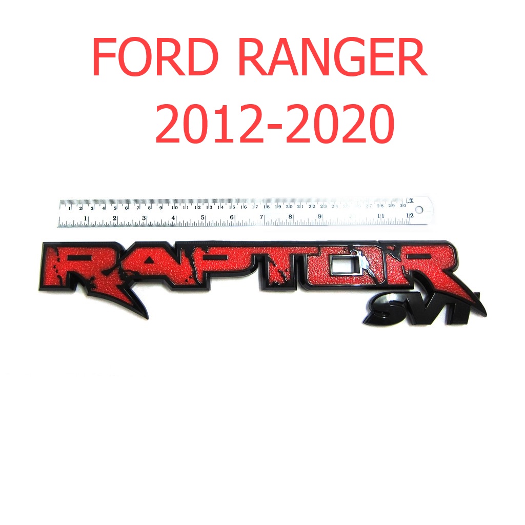 Logo On The Tail Of The Label STICKER Wrap RAPTOR SVT Black Red Ford ...