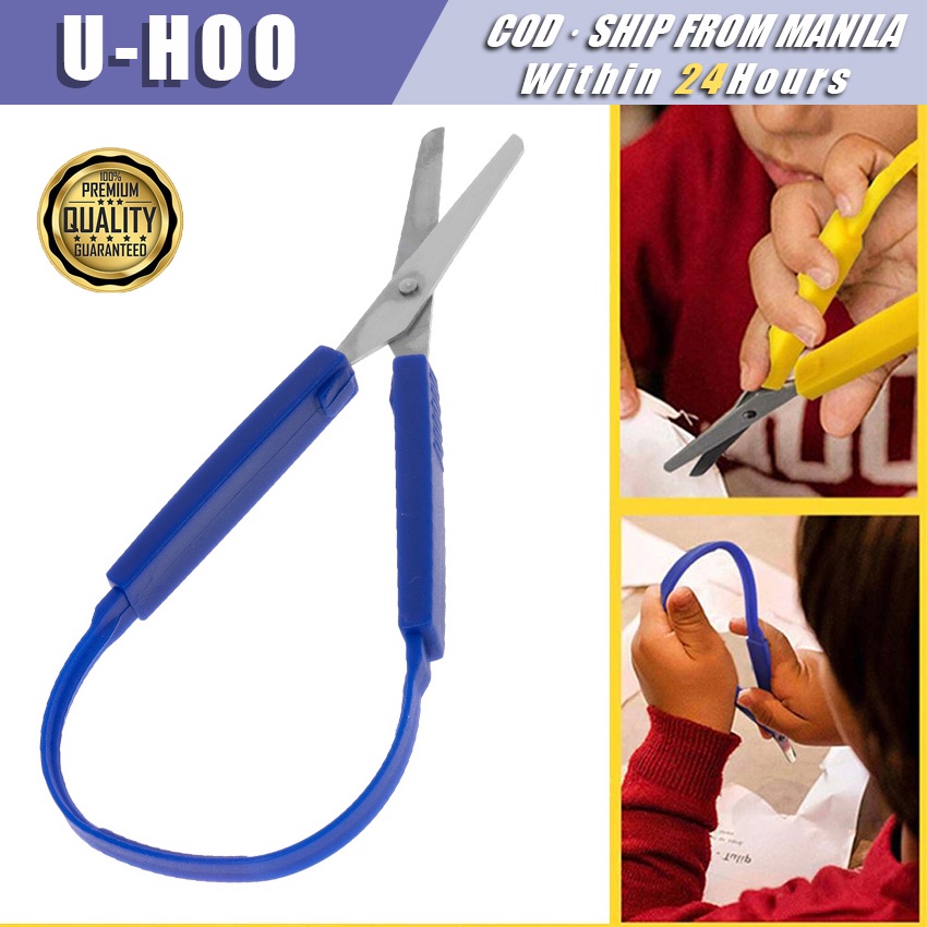 1Pc Durable Loop Scissors Easy Grip for Kids Loop Handle Cutting ...