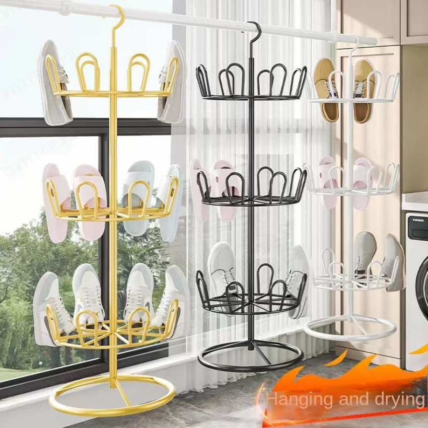 Rotating Steel Wire Shoe Drying Shoe Rack VIVITECH | Shopee Philippines