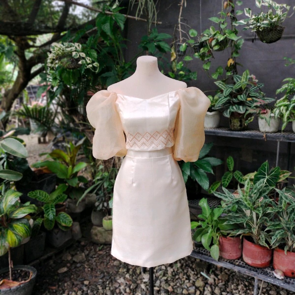 off shoulder filipiniana dress Filipiniana dress modern simple lace