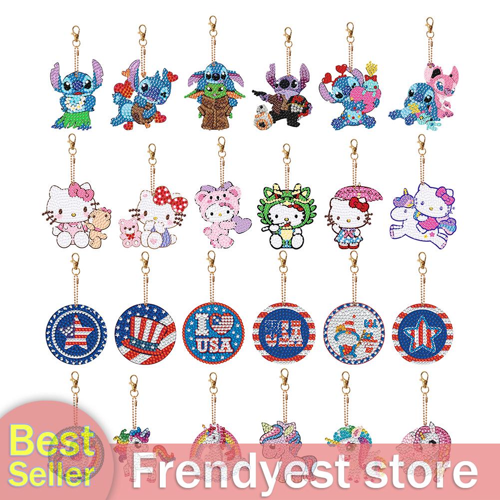 Purple Crystal Car Keychain With Rhinestones - Bling Key Ring For Women, Birthday & Christmas Gift