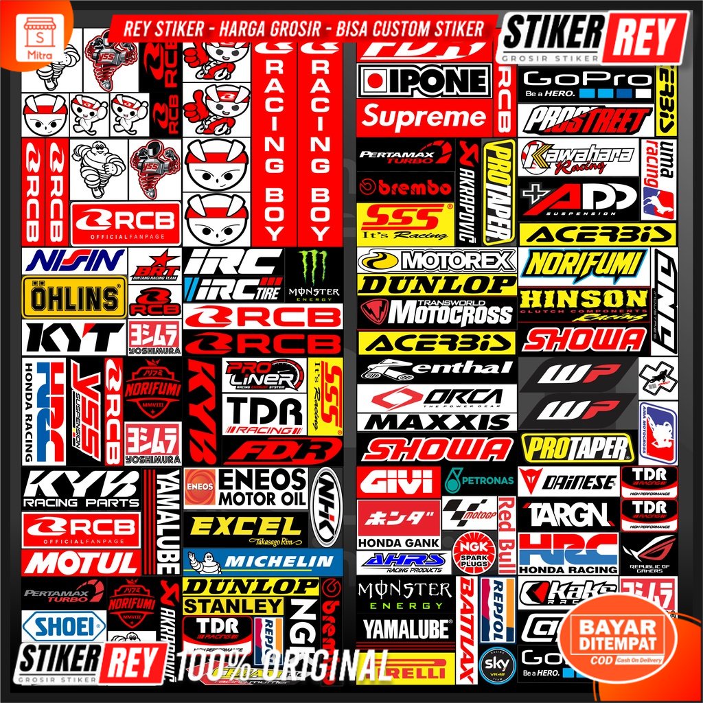 Sticker Pack Racing Sponsor Sticker Plus Anti Fade Lamination Logo ...