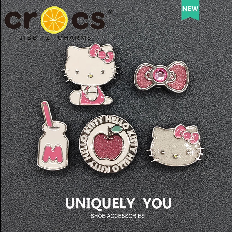 Metal Jibbitz Crocs Charms Hello Kitty Shoe Buckle Hole Accessories ...