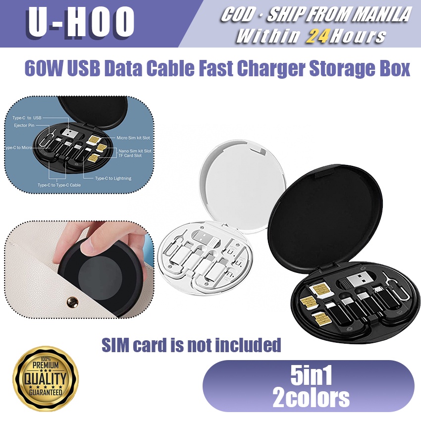 5 in 1 Data cable set 60w Cable Fast Charging Cables TypeC Mobile