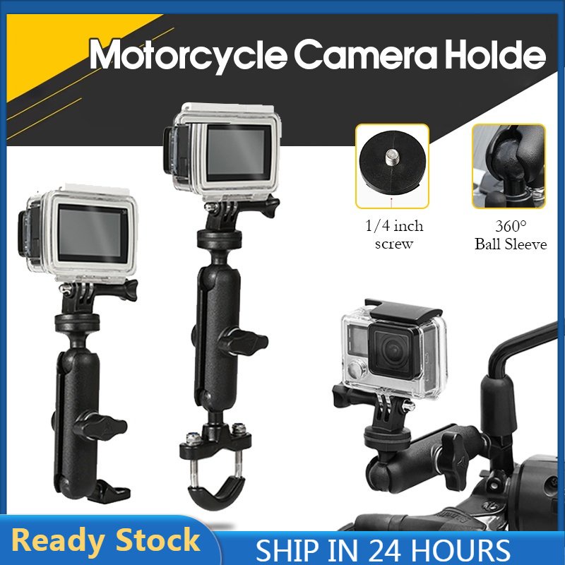 Motorcycle Camera Bracket Handlebar Camera Mount Rearview Mirror Stand