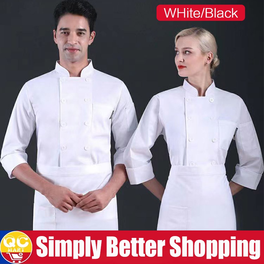 【ship in 24hours】 New Unisex Kitchen hotel Chef Uniform Short Sleeve ...