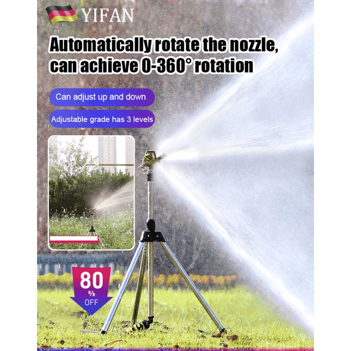 Liftable garden sprinkler automatically rotate the nozzle Shopee