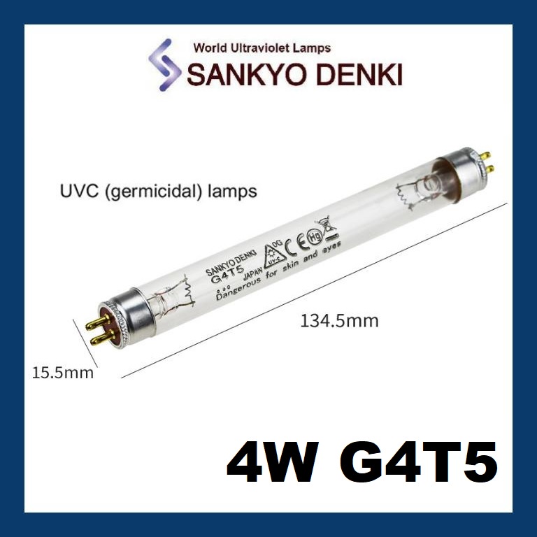 4-Pack NEW G4T5/F4T5/GL 4W 254nm UV Lamps – Replacement Bulbs For Sterilization & Curing