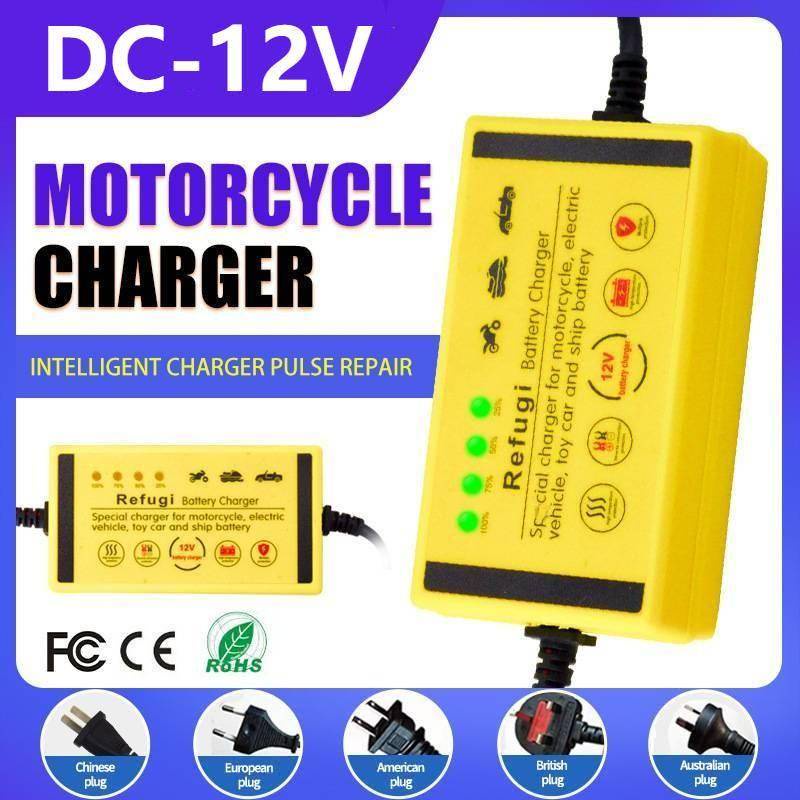 12V Battery Charger Lead Acid Pulse Repair Battery Charger Motorcycle Smart Car Battery Charger