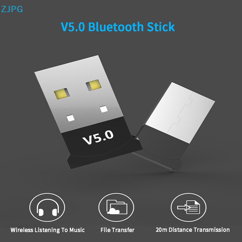 ZJPG> Bluetooth Adapter USB Bluetooth 5.0 Wireless Audio Stick Receiver ...