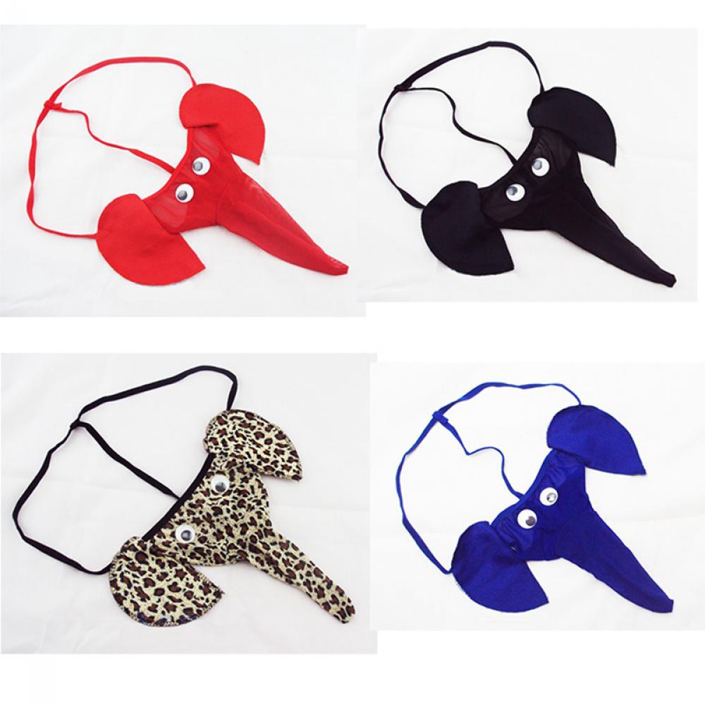 Men's Elephant Underwear Men Lingerie G-String T-Back Thongs