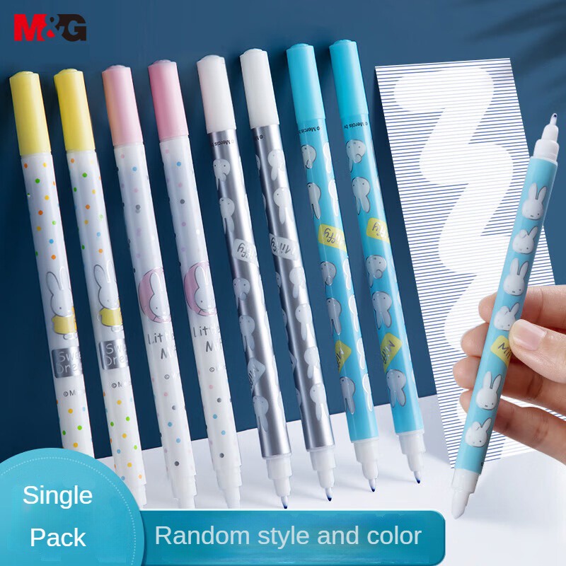 M&G Stationery Miffy Series Doublehead Erasable Rewriting Pen Neutral