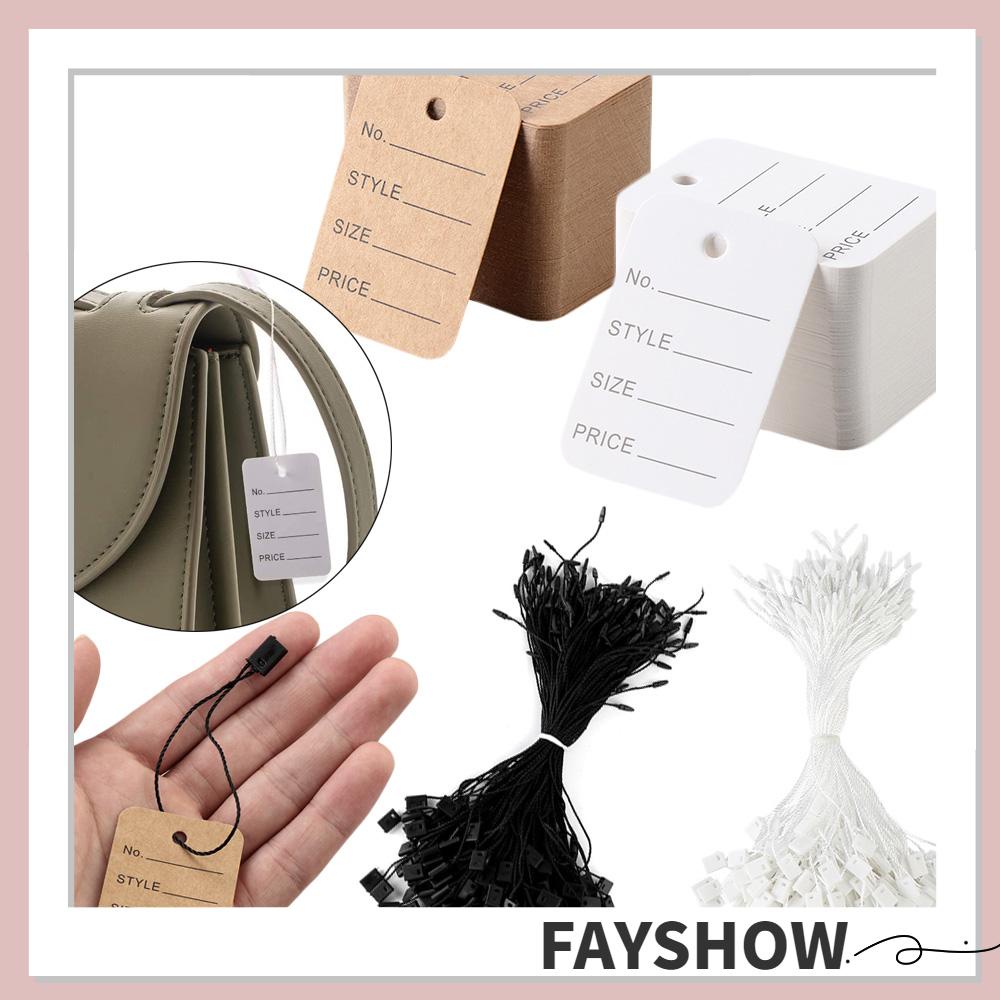 ARCHAEEUR 500/1000PCS Useful Price Tags Snap Lock Hang Tag String
