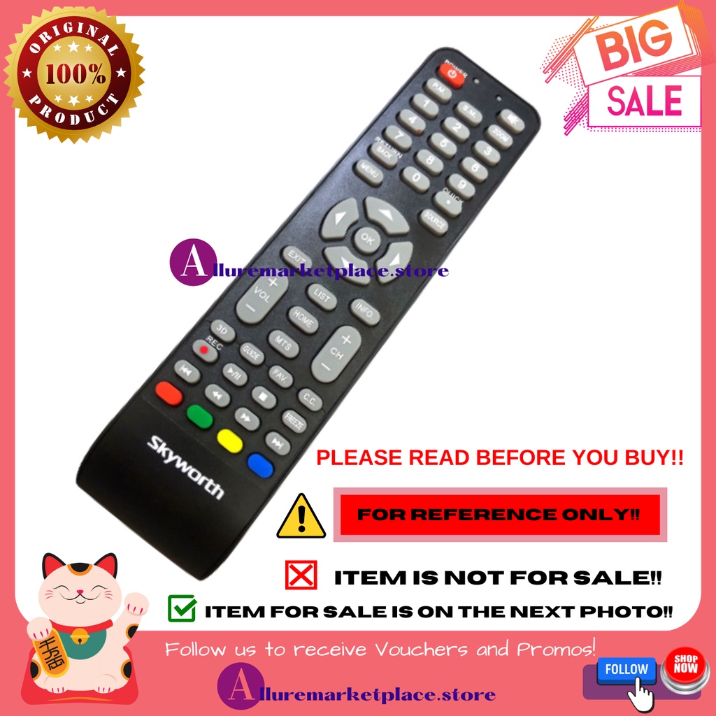 SKYWORTH SMART TV REMOTE CONTROL with Free Battery Remote Control for