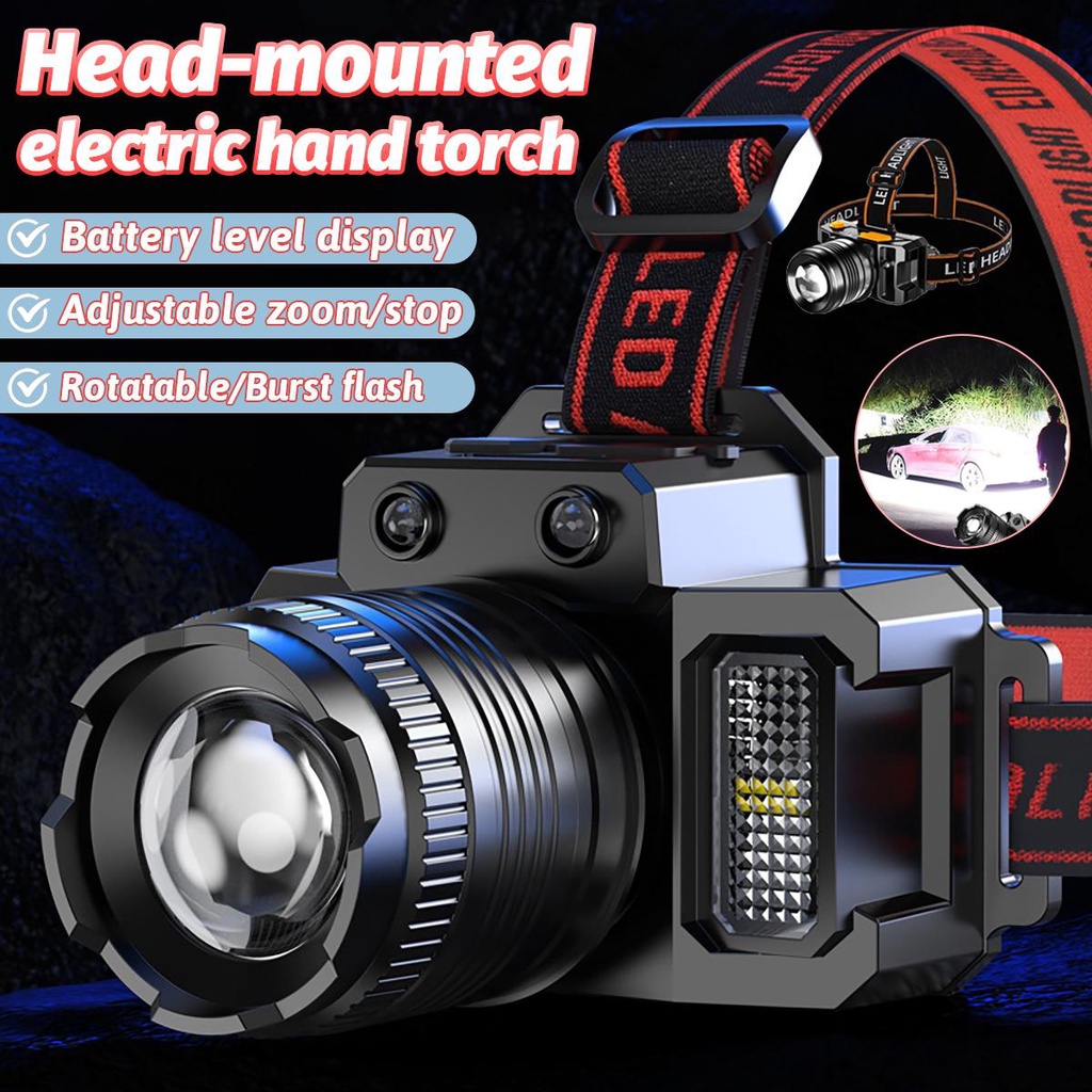 Induction Headlamp Flashlight LED Headlamp USB Rechargeable Waterproof ...
