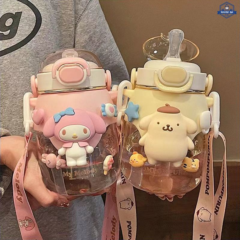 820ML Large Capacity Water Cup Sanrio Cinnamoroll Kuromi Melody Straw ...