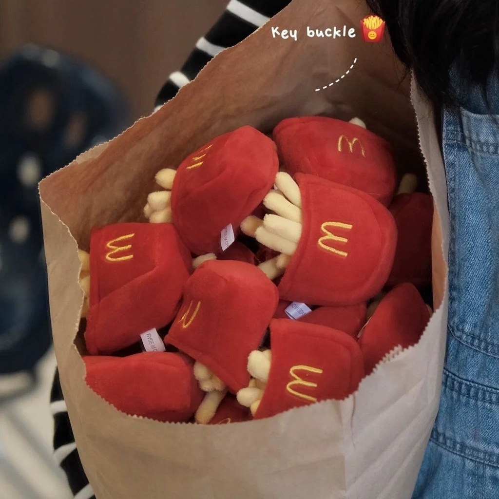 McDonald's M Fries Plush Toy Keychain Doll Backpack Accessories Plush Pendant Shopee Philippines