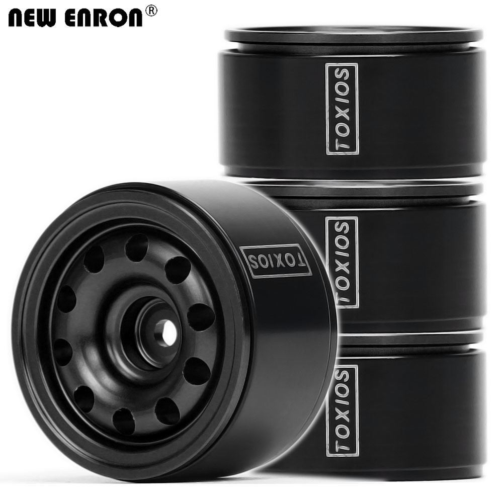 1.0" Beadlock Dually Wheels (4) For 1/18 TRX4M & 1/24 SCX24 RC Crawlers - Brass, Cannot Be Split