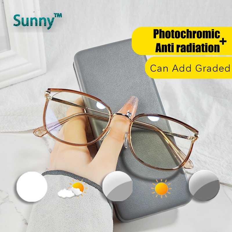 Sunny Graded Photochromic Anti Radiation Computer Glasses With Grade