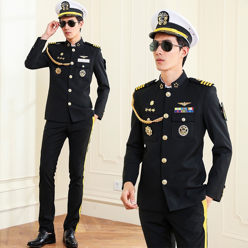[Ready Stock] Captain Seaman Crew Uniform Sailor Wheel Captain Cruise ...