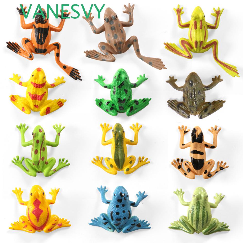 VANESVY Frogs Model Toys Mini Plastic Character Fun Toys Figure ...