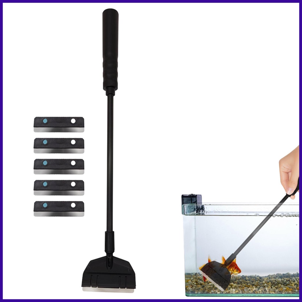 Algae Scraper Fish Tank Scraper Cleaner for Glass Aquariums Handheld ...