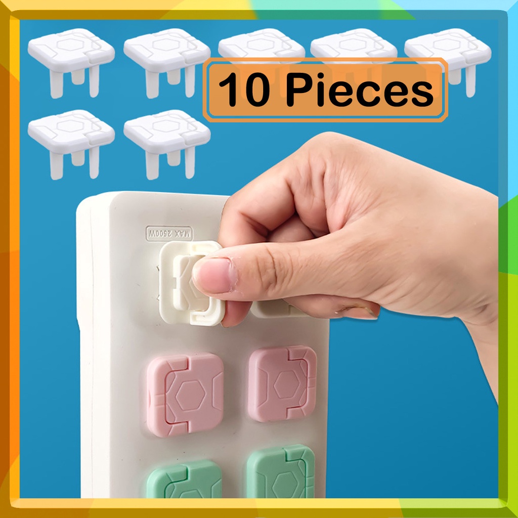 10Pieces Outlet Covers Baby Proofing Socket Protectors Child Safety