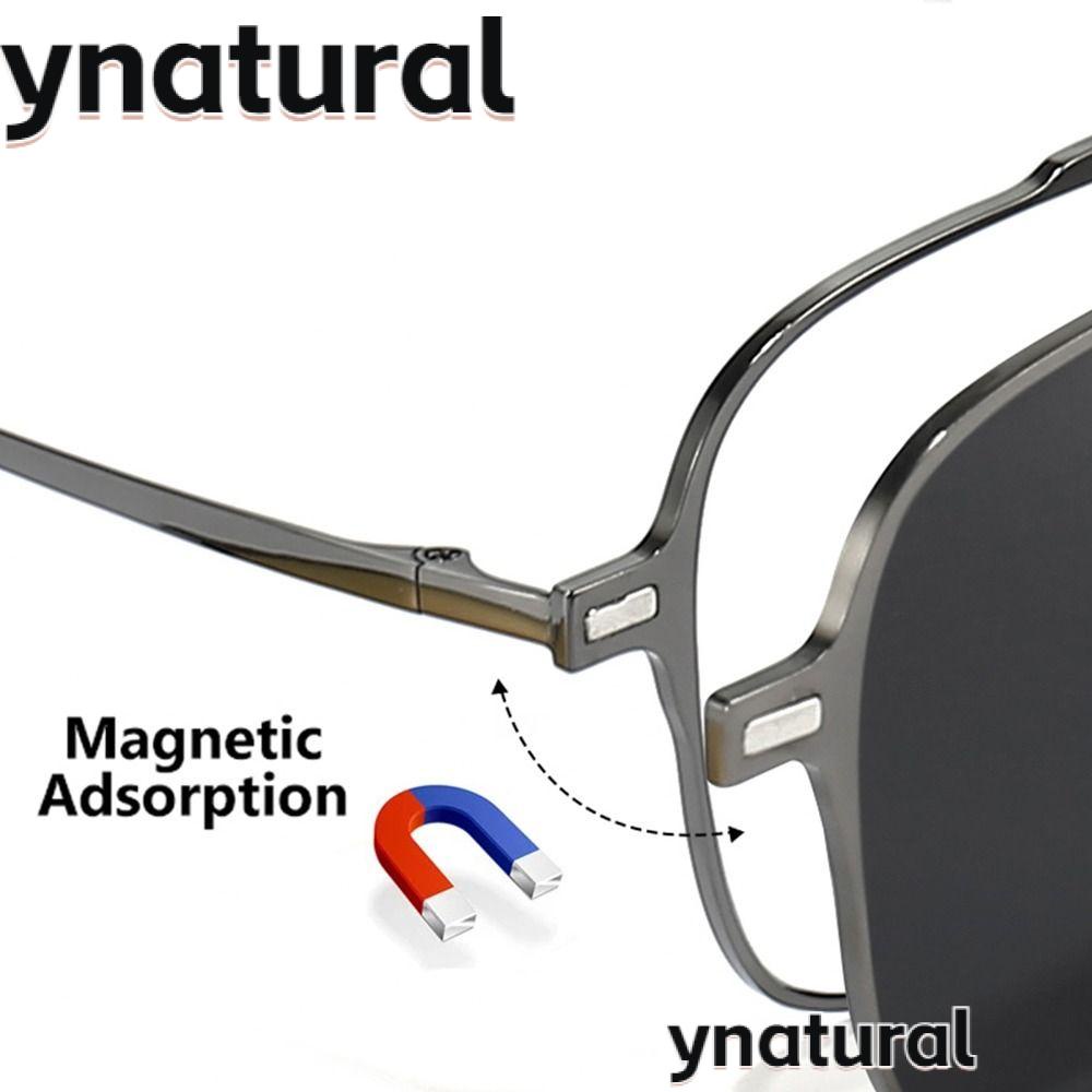 YNATURAL 3 In 1 Glasses UV400 Clips Glasses Night Vision Metal