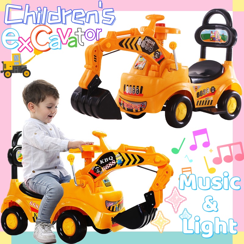 【COD】Children's Excavators Can Sit And Ride Fully Automatic Electric