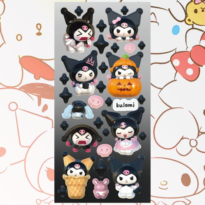 Cartoon Cartoon Sticker Sanrio Modeling Sticker Goo Card Decorative ...