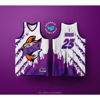 Purple and white basketball sales jersey