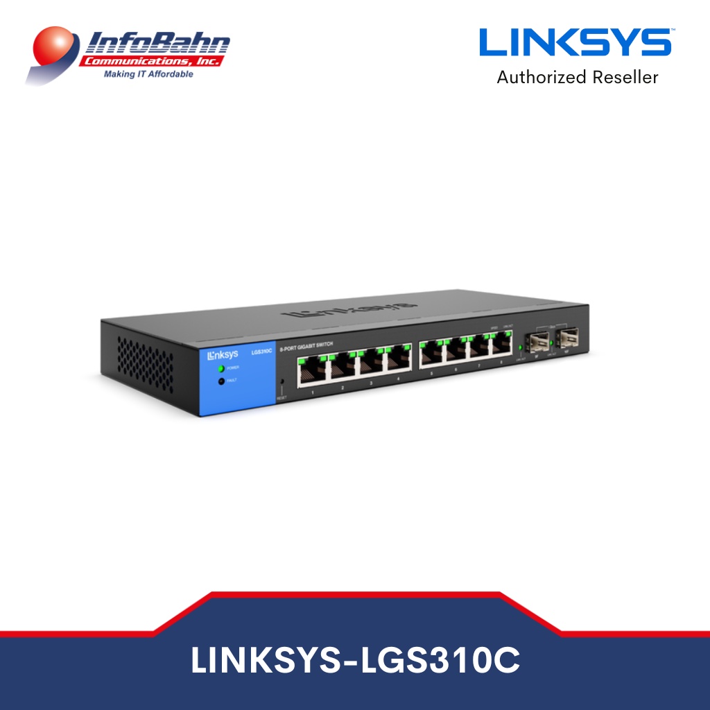 Linksys 8-Port Managed Gigabit Ethernet Switch|LGS310C|Infobahn ...