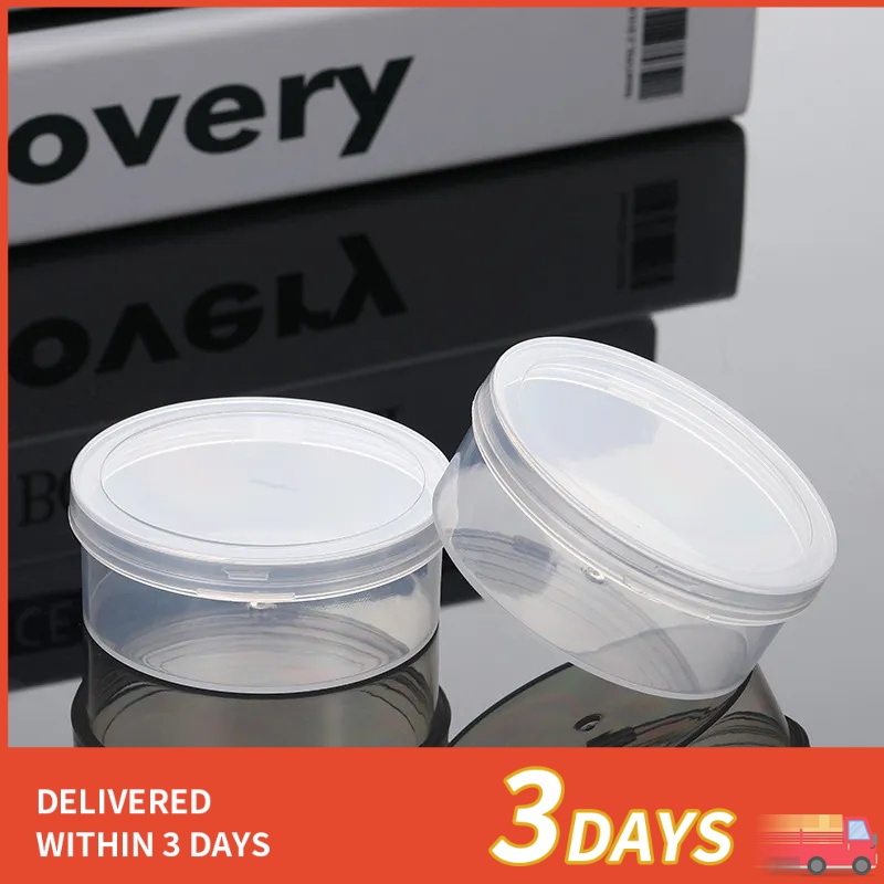 Powder Puff Storage Box Conjoined Transparent Round Plastic Box with ...