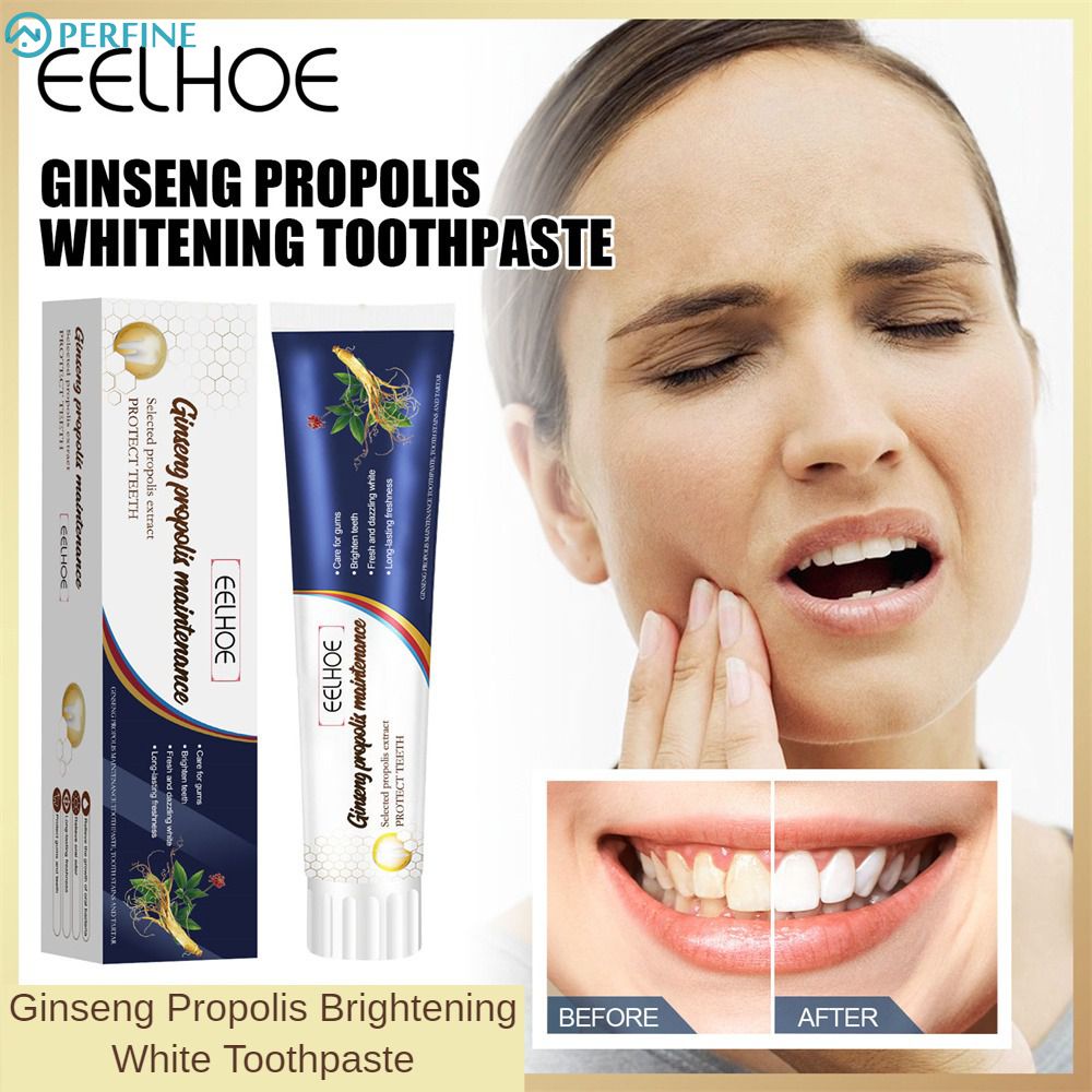 24H Fast】 Eelhoe Ginseng Propolis Toothpaste Brightening Whitening Deep ...