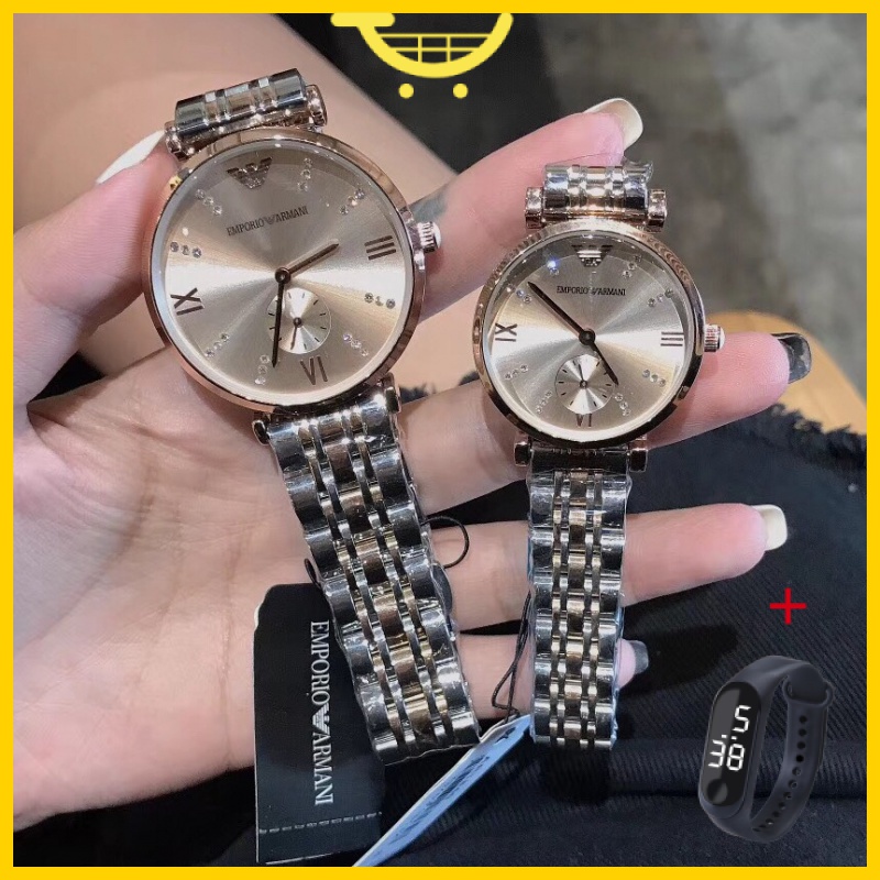 Emporio Armani watch for woman Fashionable luxury quartz stainless