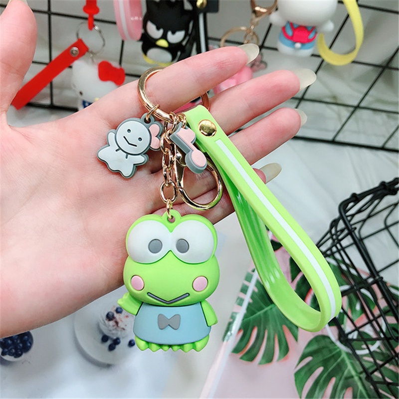 Keychain Kitty Melody Keroppi Badtz Pom Purin Cinnamoroll Kuromi Key 