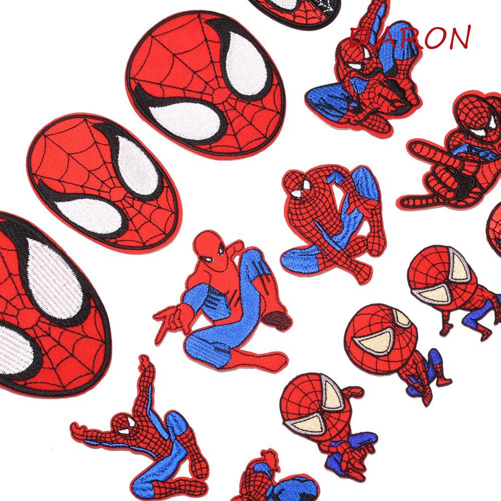 DARON Spiderman Patches Hot Transfers DIY Sewing Jeans Decoration ...