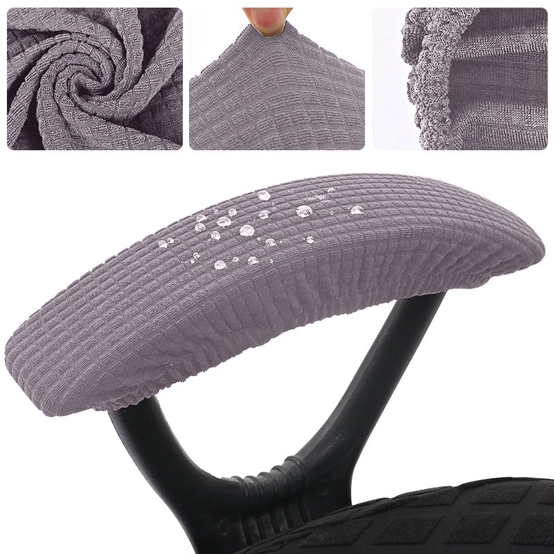 Solid Color Chair Armrest Cover Elastic Slipcover Dustproof Chair Elbow