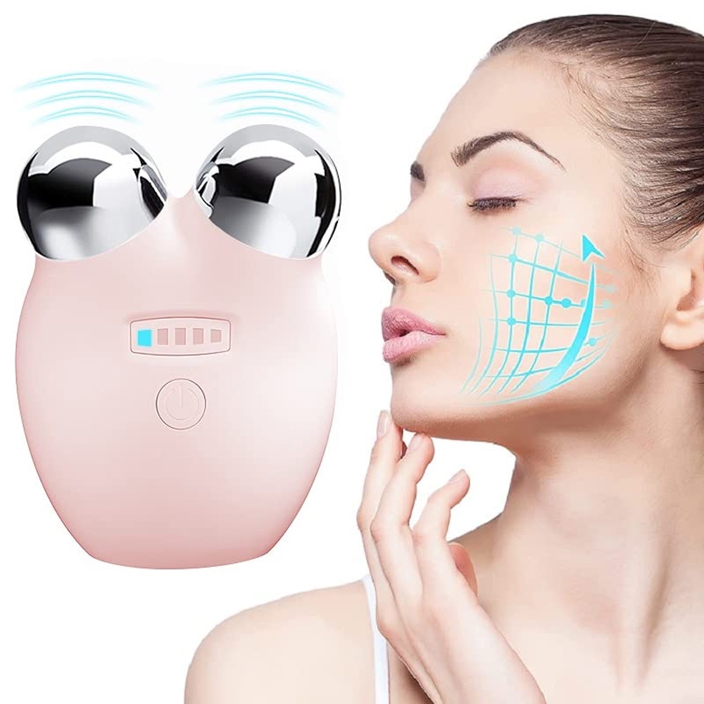 Ems Face Roller Microcurrent Face Lift Double Chin Remover Jaw Line V Shape Facial Lifting