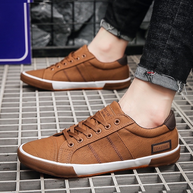 FF Coastar Leather Korea Style Rubber Fashion Shoes 4045877 Shopee
