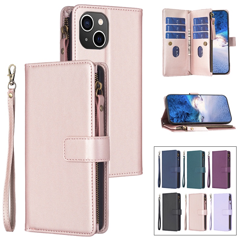 Zipper Leather Cover For Samsung A73 A53 A33 A13 A12 S22 Plus Ultra 4G ...