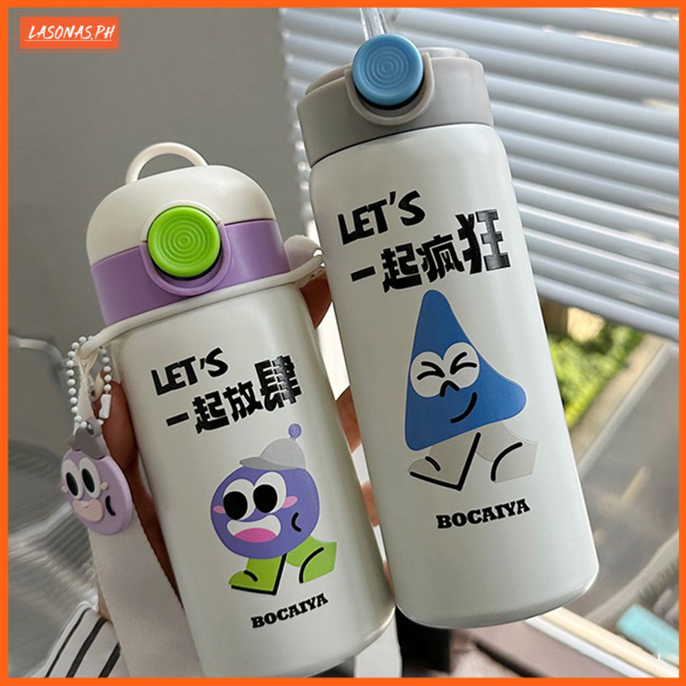 350ml/480ml Stainless Steel Thermos Cup With Lock Buckle Handy Cup