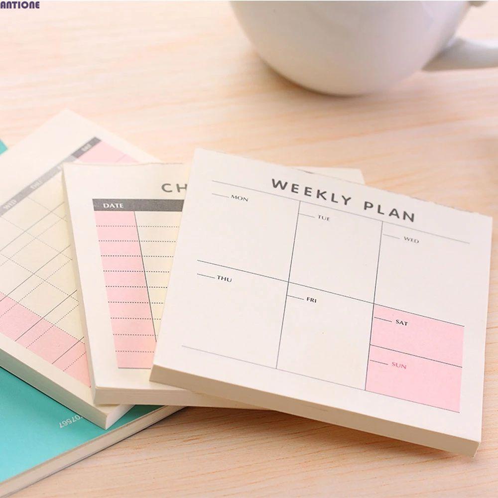 ANTIONE Portable Memo Pad Small Daily Weekly Month Planner Check List ...